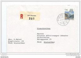 115 - 6 - Enveloppe Recommandée Envoyée De Seuzach - Brieven En Documenten