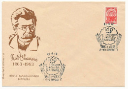 Special Commemorative Cover / Writer, Playwright Rūdolfs Blaumanis - 1 January 1963 Riga, Latvia SSR - Briefe U. Dokumente