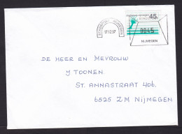 Netherlands: Cover, 1997, 1 Cinderella Stamp, Local Private Service Stadspost Nijmegen, Willow Tree (traces Of Use) - Cartas & Documentos