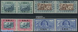 South-West Africa 1938 Voortrekkers 4 Pairs, Mint NH - Afrique Du Sud-Ouest (1923-1990)