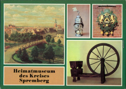 Spremberg Heimatmuseum: Tuchmacher Zinn Silber, Herbergsschild Handspulrad 1985 - Spremberg