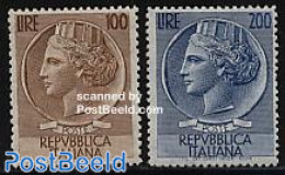 Italy 1954 Definitives 2v, Unused (hinged) - Other & Unclassified