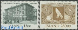 Iceland 1986 National Bank 2v, Mint NH, Nature - Various - Birds - Banking And Insurance - Money On Stamps - Neufs