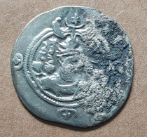SASANIAN KINGS. Khosrau II. 591-628 AD. AR Silver  Drachm  Year 3 Mint SK Sistan - Orientalische Münzen