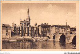 AGHP10-0692-11 - LIMOUX - Pont Neuf Et Abside De L'église Saint-martin - Limoux