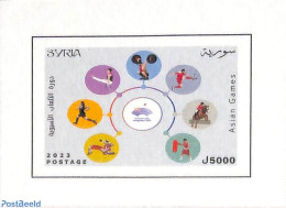 Syria 2023 Asian Games S/s, Mint NH, Nature - Sport - Horses - Football - Sport (other And Mixed) - Weightlifting - Gewichtheffen