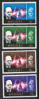 BRUNEI.K514...QUEEN ELIZABETH ..II..(1952-22.)....." 1966.."....OMNIBUS.....CHURCHILL , SET OF 4......MH.... - Brunei (...-1984)