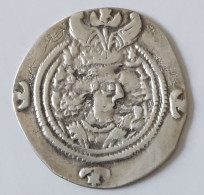 SASANIAN KINGS. Khosrau II. 591-628 AD. AR Silver  Drachm  Year 24 Mint BBA - Oosterse Kunst