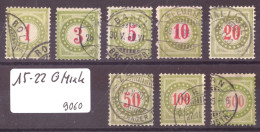 TAXE - No 15-22  OBLITERES - SORTES MELANGEES, COULEURS ET N OU K - Postage Due