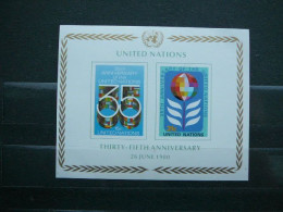 35 Years UN United Nations # United Nations New York # 1980 MNH #Mi.787/8 UNO - Unused Stamps