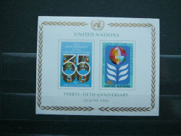 35 Years UN United Nations # United Nations New York # 1980 MNH #Mi.787/8 UNO - Ongebruikt