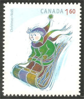 Canada Noel Christmas Enfant Children Luge Sled Sleigh Mint No Gum (16-003) - Used Stamps