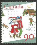 Canada Skating Patinage Luge Sled Sleigh UNICEF Noel Christmas Mint No Gum (9-001) - Usati
