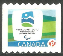 Canada Vancouver 2010 Jeux Paralympiques Paralympic Games Coil Roulette Mint No Gum (431) - Winter 2010: Vancouver