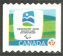 Canada Vancouver 2010 Jeux Paralympiques Paralympic Games Coil Roulette Mint No Gum (430) - Usati