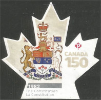 Canada 150 Feuille Erable Maple Leaf Constitution Mint No Gum (151) - Gebruikt