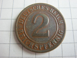 Germany 2 Reichspfennig 1924 G - 2 Rentenpfennig & 2 Reichspfennig