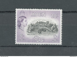 1953-63 ADEN, Stanley Gibbons N. 72, 20 Scellini Black And Deep Lilac - MNH** - Other & Unclassified