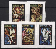 Australien 1984 Weihnachten Buntglasfenster Austral. Kirchen 895/99 Postfrisch - Neufs