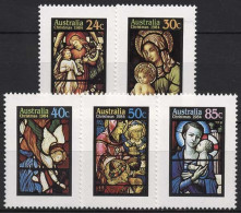 Australien 1984 Weihnachten Buntglasfenster Austral. Kirchen 895/99 Postfrisch - Ongebruikt