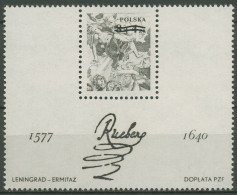 Polen 1977 Malerei Peter Paul Rubens Schwarzdruck Block 67 SD Postfrisch(C62225) - Blocks & Sheetlets & Panes