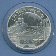 Korea Nord 100 Won 1997 Hong Kong-Erweiterung, Silber, KM 524 PP Kapsel (m4638) - Korea (Noord)