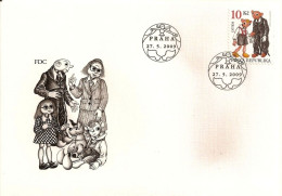 FDC 599 Czech Republic Spejbl And Hurvinek Puppets 2009 NOTICE - POOR SCAN, BUT THE FDC IS O.K. - Marionette