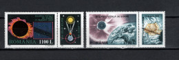 Romania 1998/1999 Space, Total Eclipse 2 Stamps With Labels MNH - Europa