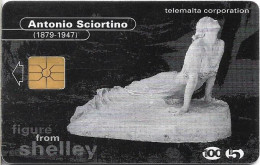 Malta - Maltacom - Antonio Sciortino, Shelley, 04.1998, 100U, 20.000ex, Used - Malta