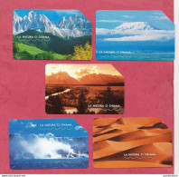 Italy, Exp. 31.12.2004- TELECOM Italia- La Natura Ci Chiama. Lot Of 5 Used Phone Cards By 2.50, 3 & By 5 Euros. - Public Practical Advertising