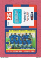 Italy, Exp. Mar.2004- TIM- Top Up Phone Card By 25 Euros Used. Italia-Olanda 2000. Con Gli Azzurri Verso I Mondiali 2002 - Cartes GSM Prépayées & Recharges
