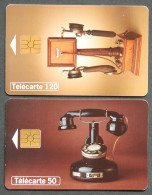 Télécartes Téléphone PTT 24 & Deckert 1920 Wich Paris ébonite 1998 50U 120U France Telecom Collection Historique - Zonder Classificatie