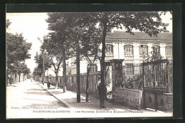 CPA Villeneuve-la-Garenne, Les Nouvelles Ecoles Et Le Boulevard D`Asnieres  - Villeneuve La Garenne