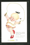 Künstler-AK Mabel Lucie Attwell: Send All Life`s Little Worries Skipping  - Attwell, M. L.