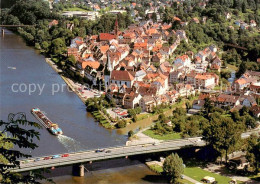 73757123 Neckargemuend Fliegeraufnahme Altstadtkern Neckar Elzenmuendung Neckarg - Neckargemuend