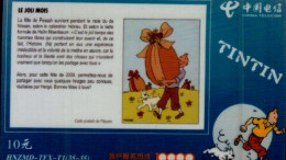 TELECARTE ETRANGERE....TINTIN  . - BD