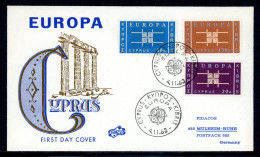 Zypern 225-227 Cept 1963 Ersttagesbrief/FDC #IN704 - Usados