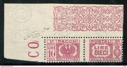 Pacchi Postali Lire 10  Varietà "0" Deformato - Mint/hinged