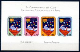 Paraguay Block 8 Postfrisch Tennis #IN987 - Paraguay