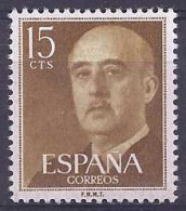 Spain 1955-6.  Franco 15 Cts Ed 1144 - Unused Stamps