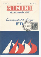 ITALIE ITALY  BOAT VOILE VOILIER SEGEL WASSER WATER EAU VELA RIMINI 1957 CHAMPIONNAT MONDE CAMPIONATO MONDO SHIP VELAFO - Voile