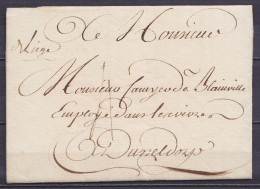 L. Datée 1e Mai 1758 De LIEGE Pour DUSSELDORF - Marque Man. "de Liège" - Port "4" - 1714-1794 (Pays-Bas Autrichiens)