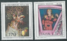 Italia 1977; Arte Italiana : Arcimboldi E Delitio, Pittori Del Rinascimento. Serie Completa. - 1971-80: Nieuw/plakker