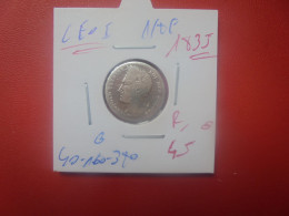 Léopold 1er. 1/2 Franc 1835 ASSEZ RARE ARGENT (A.3) - 1/2 Franc