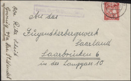 Landpost Gronig über ST. WENDEL 14.11.1950 Auf Brief Nach Saarbrücken - Altri & Non Classificati