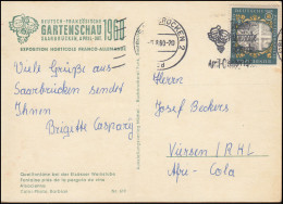 AK 619 Deutsch-Französische Gartenschau Passender Werbe-O SAARBRÜCKEN 6.6.1960 - Other & Unclassified