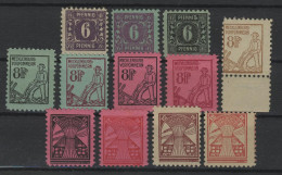 8-19 Freimarken 1945, 12 Werte, Satz ** Postfrisch / MNH - Ungebraucht