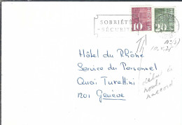 SUISSE Ca.1975: LSC De Genève Intra Muros, Var. "raccord Correspondant Au Début Du Rouleau" - Covers & Documents