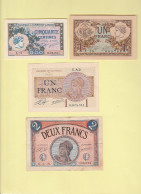 Lot De 4 Billets De La Chambre De Commerce De Paris - 50 Centimes - 1 Franc (X2) Et 2 Francs - Handelskammer