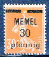 MEMEL - Timbre N°21 Neuf A/charnière - Nuovi